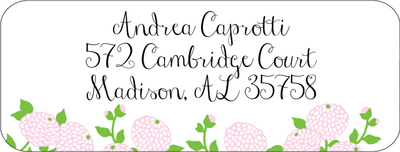 Pink Garden Address Labels